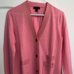 J. Crew merino wool pink cardigan